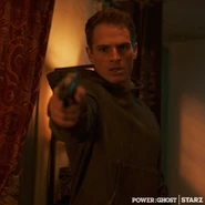 Brayden aiming at someone.