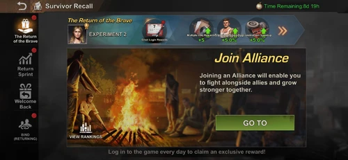 Survival recall event