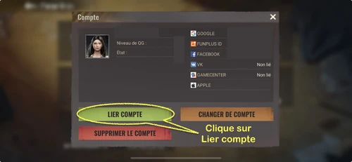 Lier compte