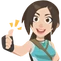 Lara Croft Thumb Up