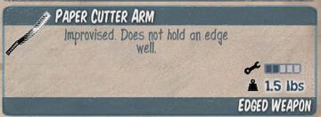 Paper Cutter Arm