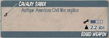 Cavalry Saber