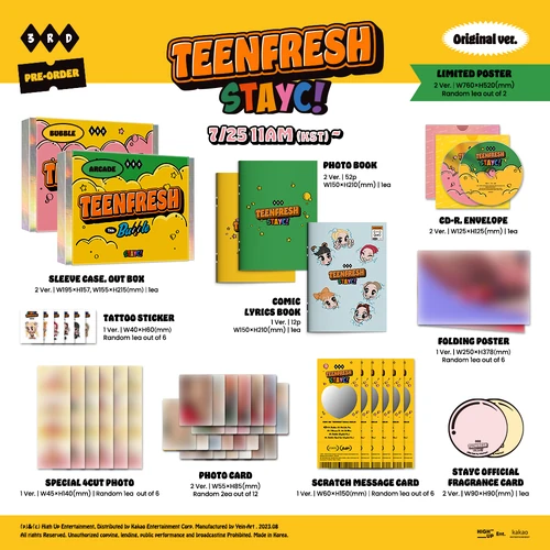 TEENFRESH album packaging (original ver.)
