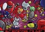 Knuckles fights a swarm of Badniks, similar to Carnival Night Conspiracy