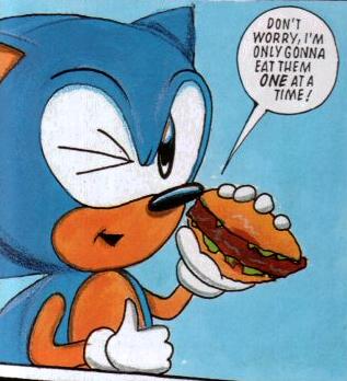 Hamburger Meme but its Dark Sonic The Hedgehog 