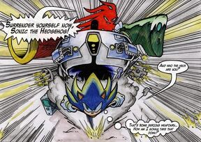 Vichama launches an attack on Sonic.