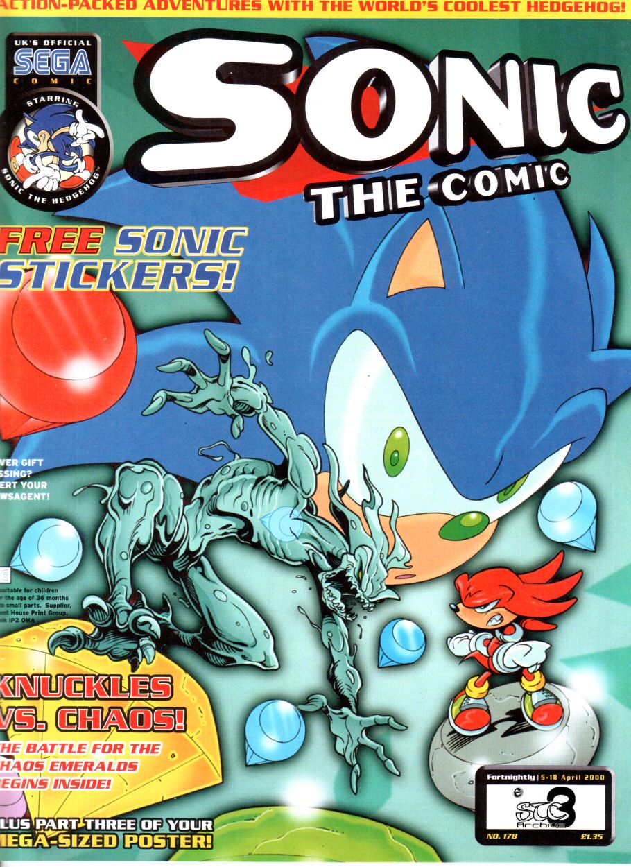 Sonic the Comic #178A FN; Fleetway Quality, Hedgehog with stickers bonus -  we c