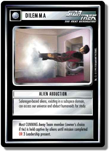 Alien Abduction Star Trek Customizable Card Game First Edition Wiki Fandom