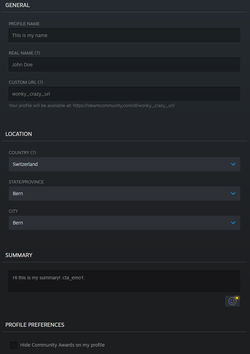 Steam Profile, SteamWiki
