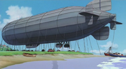 The airship, resupplying before its disastrous flight