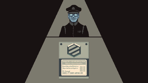 Steam trading cards, Papers Please Wiki
