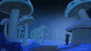 Terraria CardArt Glowing Mushrooms