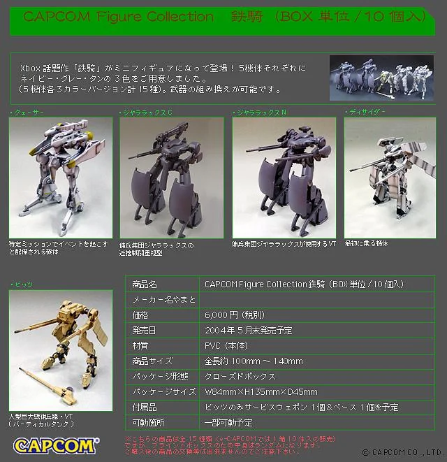 Capcom Figure Collection | Steel Battalion Wiki | Fandom