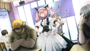 Itaru defeated after a game of RaiNet AccessBattlers against Faris NyanNyan.