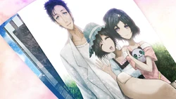 Okabe, Mayuri and Luka at Comika