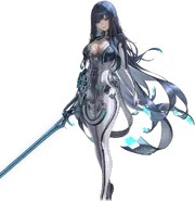 Raven’s default outfit (Raven Suit) in Goddess of Victory: NIKKE