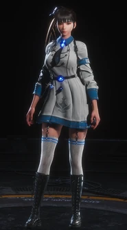 White Full Dress front