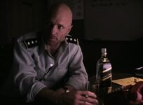 General Starkey (Ed Harris) in private. Not so confident about the course of events as his public persona.