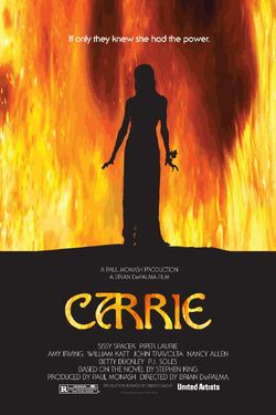 Carrie (1976) Sissy Spacek Stephen King movie original painting Gicleé art  prints