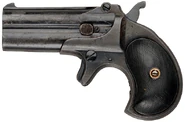 Remington Model 1866 Derringer. Arguably the most famous of this type of small pistol. Remington manufactured this model from 1866 until 1935!