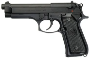 Beretta 92 - 9mm Parabellum. Official handgun of the United States Military and Riggs in Lethal Weapon and John McClane in Die Hard.