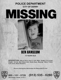 Ben Hanscom Missing Poster