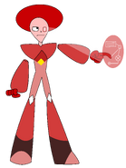 Andesine projecting a hologram through her gem.