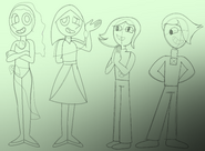 Some of Galaxite’s components, (from left to right) Margarita Pearl, Lime Pearl, Microline, (Belly) and Microline. (Sterny)