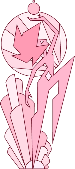 Pink diamond mural transparent