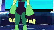 Peridot, forming her screen.