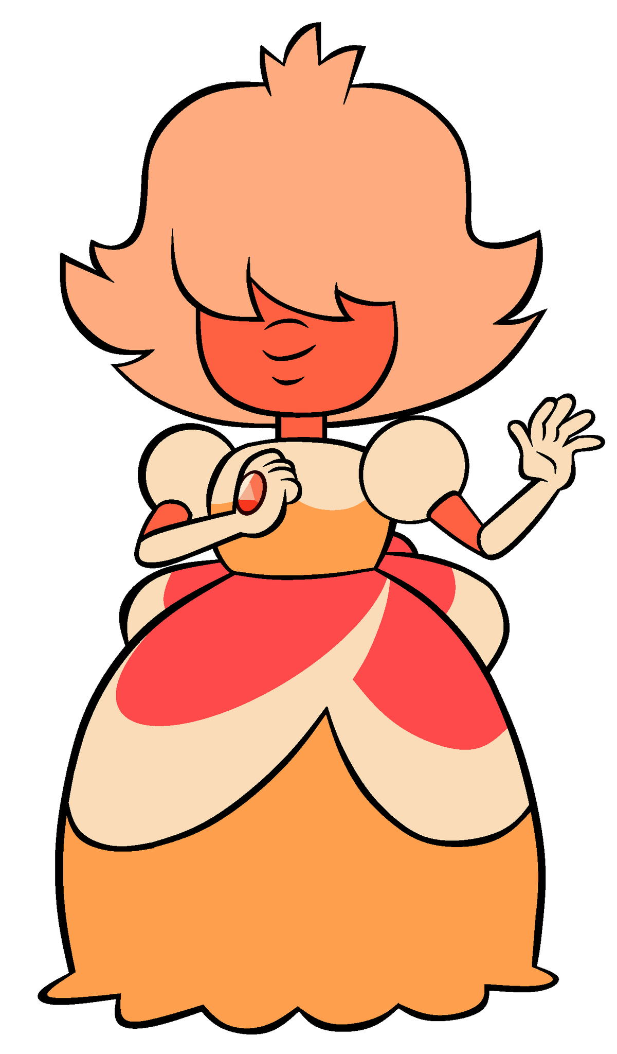 Padparadscha orange top