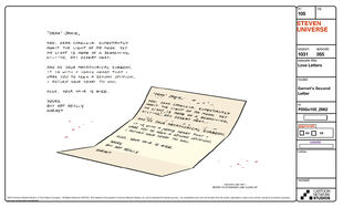 Love Letters Model Sheet Garnet's Second Letter