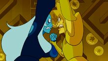 Blue Diamond fighting Yellow Diamond