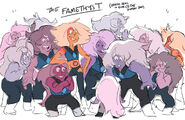 Early Famethyst concept drawing by Rebecca Sugar