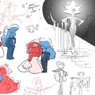 Sketches of White Diamond by Rebecca Sugar in 2016