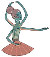 Una foto rappresentante una Fusione, somigliante ad una ballerina in posa e ad una Perla.