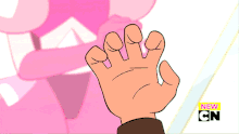 An infuriated Pink Diamond destroys the glass.