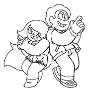 Steven and Amethyst lines