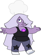 Amethyst wearing a chef hat in "Restaurant Wars".