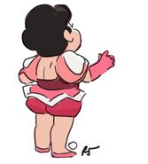Steven in Pink Diamond's outfit from Diamond Days by Rebecca Sugar