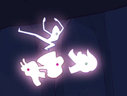 L'indizio della fusione di Garnet in "La famiglia nucleare".