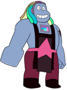 Bismuth's right hand shapeshifted into a pizza stone.