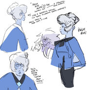 Concept art originale di Rebecca Sugar di Agata Blu di luglio 2015.