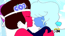 Rupphire kiss and Garnet returns.gif