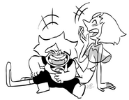 Young Amethyst and Pearl laughing