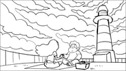 An Indirect Kiss Near Lighthouse Storyboard
