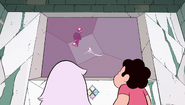 Old Diamond Authority symbol in and under the viewscreen of the Ancient Gem Colony Ship as seen in "Friend Ship".