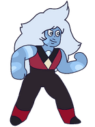 An unnamed blue Quartz, with her gemstone located on her chest