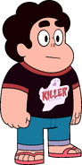 Steven in a Sadie Killer and the Suspects t-shirt shown in "The Big Show".