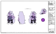 Amethyst Blushing With Googly Eye And Cracked Gem Model Sheet